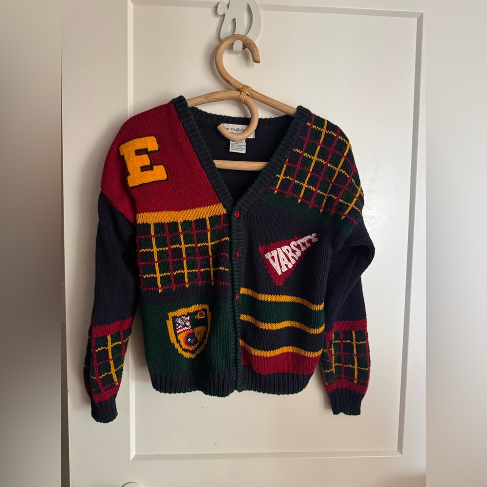 The Eagle's Eye Varsity Colorful Knit Sweater